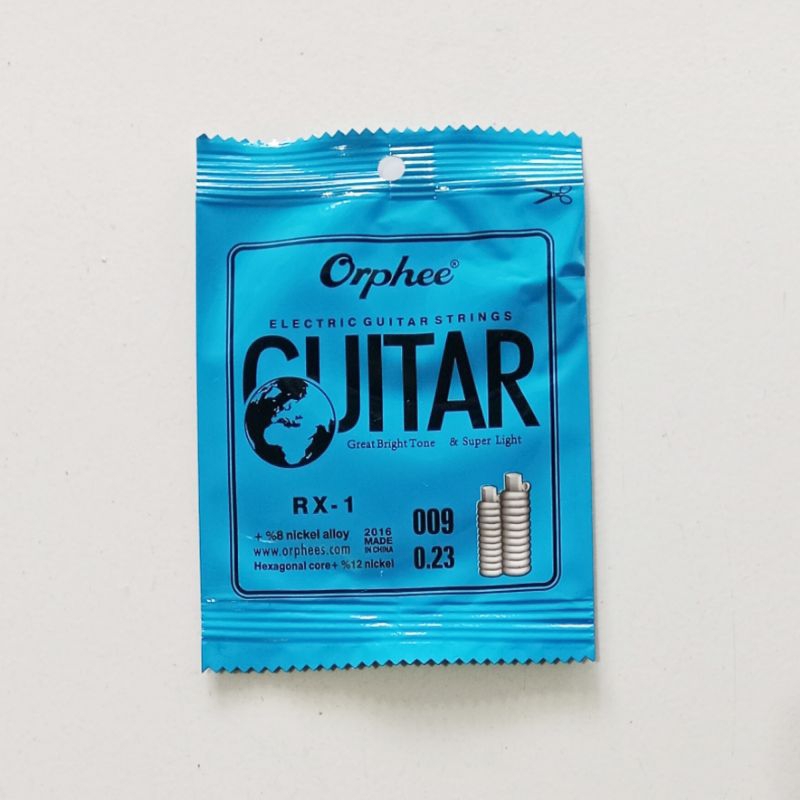 string senar gitar elektrik orphee RX-1 no.1 ukuran 009 bisa utk squier fender GNL ibanez cort yamah