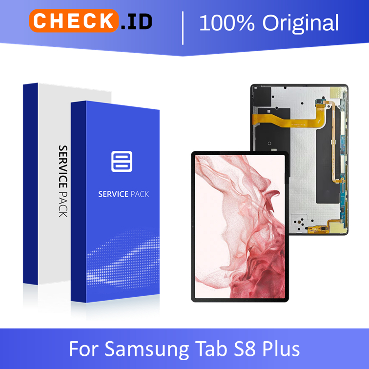 [ CHECK.ID ] LCD ONLY FOR SAMSUNG TAB S8+ • TAB S8 PLUS SM-X806 12.4" INCH ORIGINAL