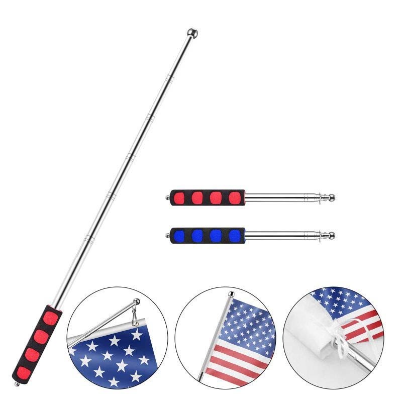 Stellarspace16 2Meter Tiang Bendera Teleskopik Tongkat Bendera Portable Tiang Bendera Tour Leader