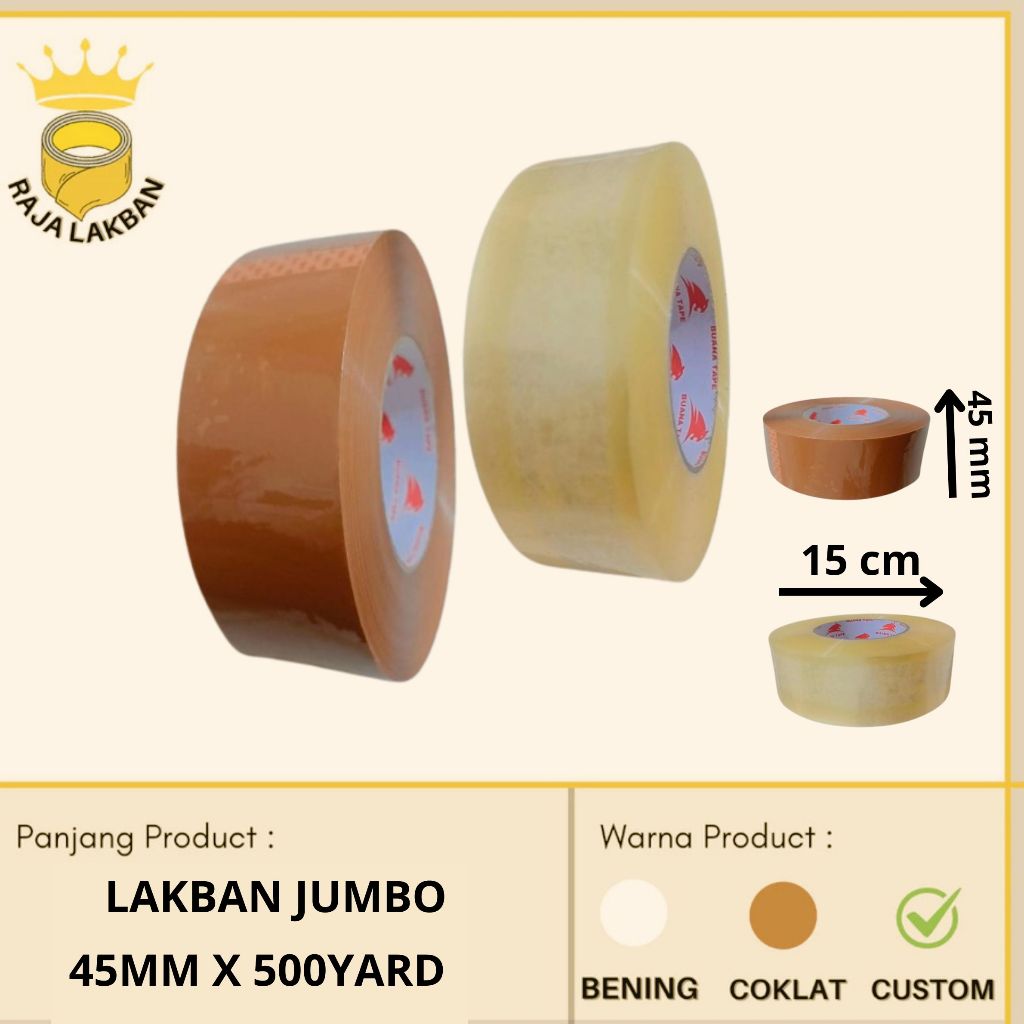 

HARGA MURAH 1 PCS/ROLL, OPP TAPE, LAKBAN BENING & COKLAT 45MM X 500YARD DIJAMIN KUAT BERKUALITAS