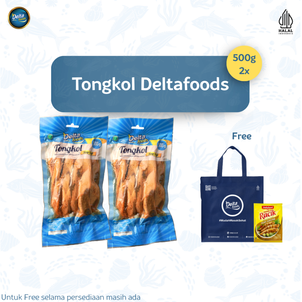 

DeltaFoods - Ikan Tongkol Siap Saji 500gram Bundling 2 free Totebag + Bumbu racik