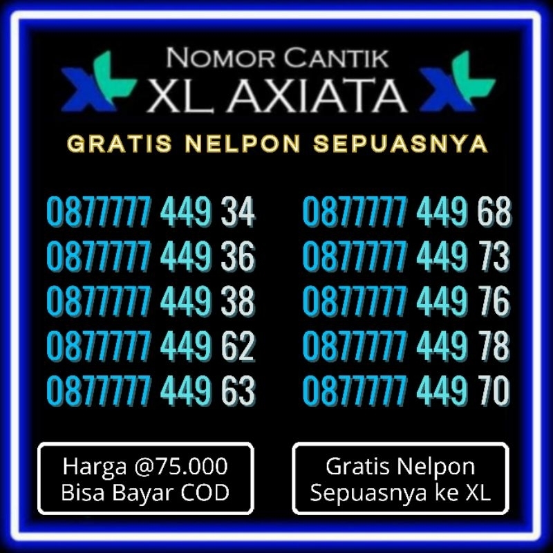 NOMOR CANTIK XL 77777