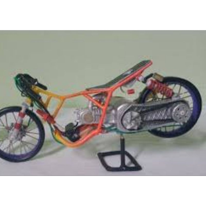 diecast mainan miniatur motor drag honda vario techno