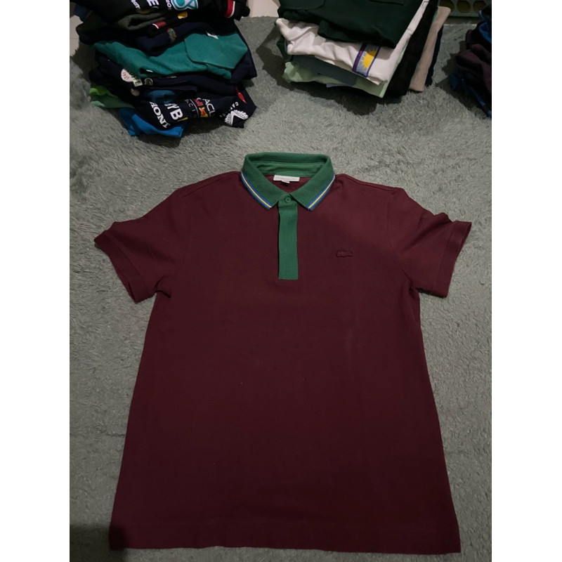 lacoste polo men regular fit contrast neck