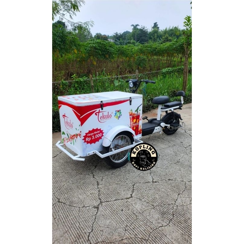 Custom Gerobak Kopi Keliling Sepeda Listrik