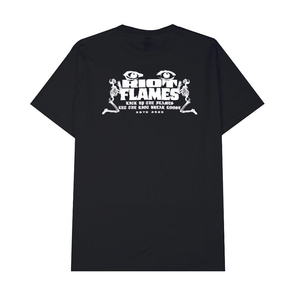RIOT FLAMES Kaos Pria - PRAY - Black