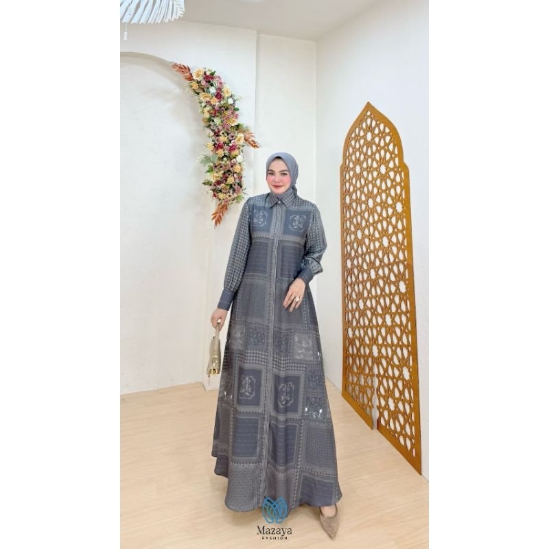 Zerina Dress by Mazaya Fashion Original Lady Ice Luxury Signature Printing Mazaya