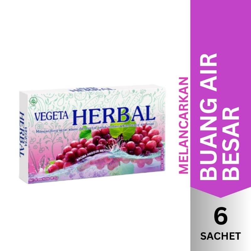 

VEGETA HERBAL - Membantu melancarkan Buang Air Besar (6 Sachet) - VITAMIN PROMO