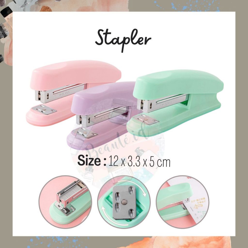 

Stapler Jepretan Warna Pastel Jepit Kuat, Muat 50 Staples, Desain Lucu Imut Estetik Staples Cocok untuk Pelajar Sekolah dan Kantoran Tahan Lama Hemat Tenaga Alat Tulis Kantor Mahasiswa Ukuran Sedang