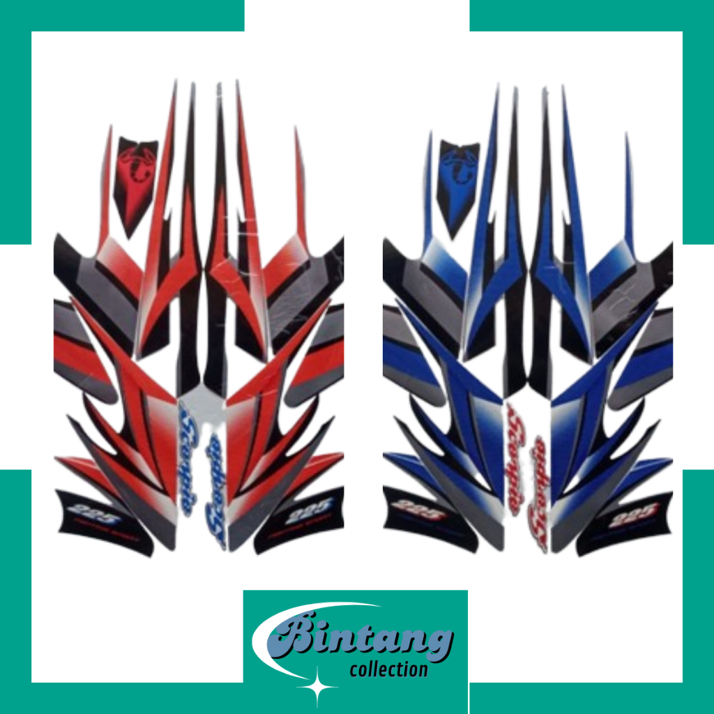 STIKER STRIPING STANDART SCORPIO 2004 - LIST MOTOR SCORPIO 2004 - STIKER SCORPIO 2006