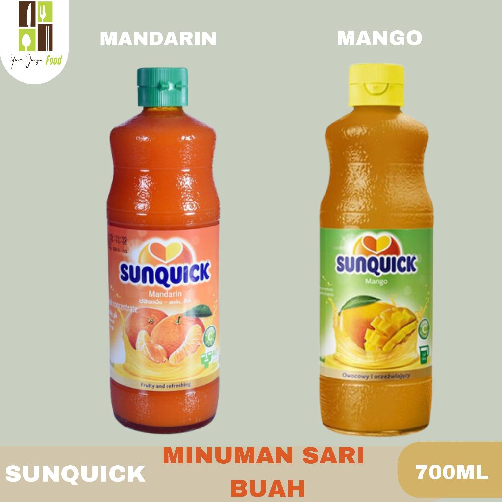

Sunquick Minuman Sari Buah / Sirup / Syrup / Jus / Rasa Mango / Mangga / Mandarin Kemasan 700ml
