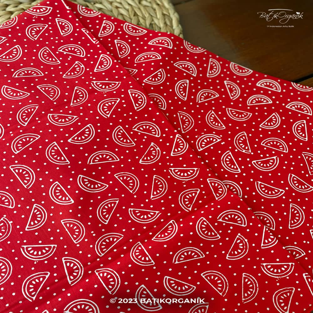 Kain Batik Katun Premium Series Merah #3