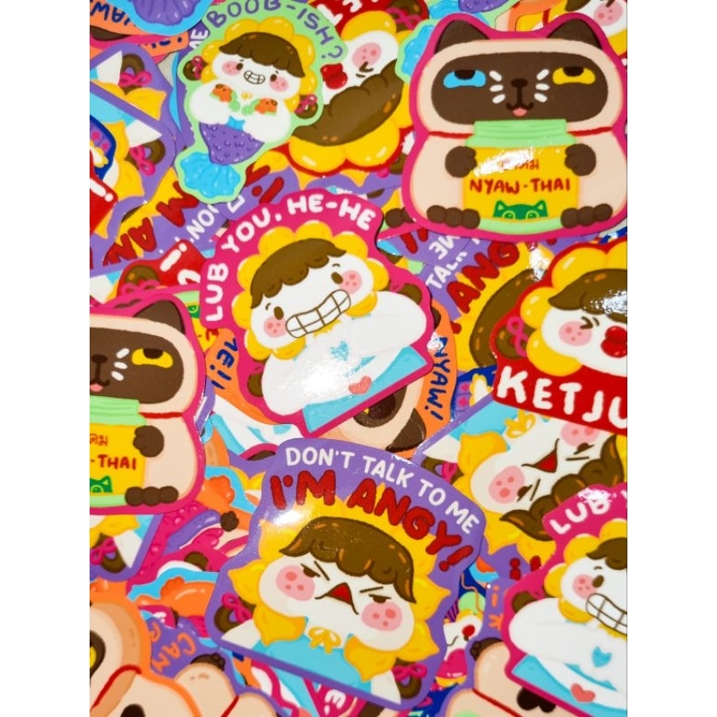 

Sooba Project Waterproof Die Cut Stickers | Die Cut Stiker Tahan Air Moonsol & Abon