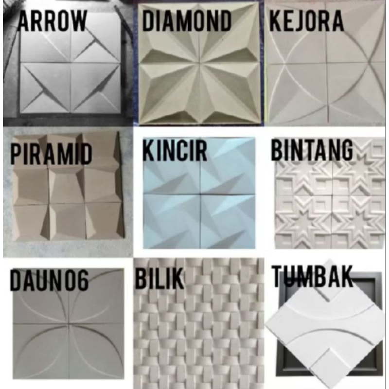 Roster Tempel/Roster Beton Tempel/Roster Hiasan dinding/Ornamen dinding 20 x 20