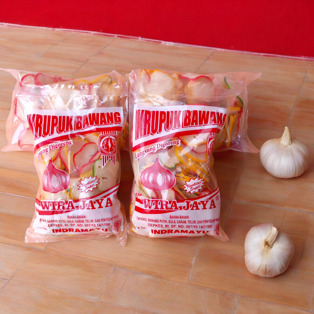 

Kerupuk Bawang Besar WIRA JAYA Khas Indramayu Original Parbrik Free Dus+Bubblewrap+Plastik Polymer