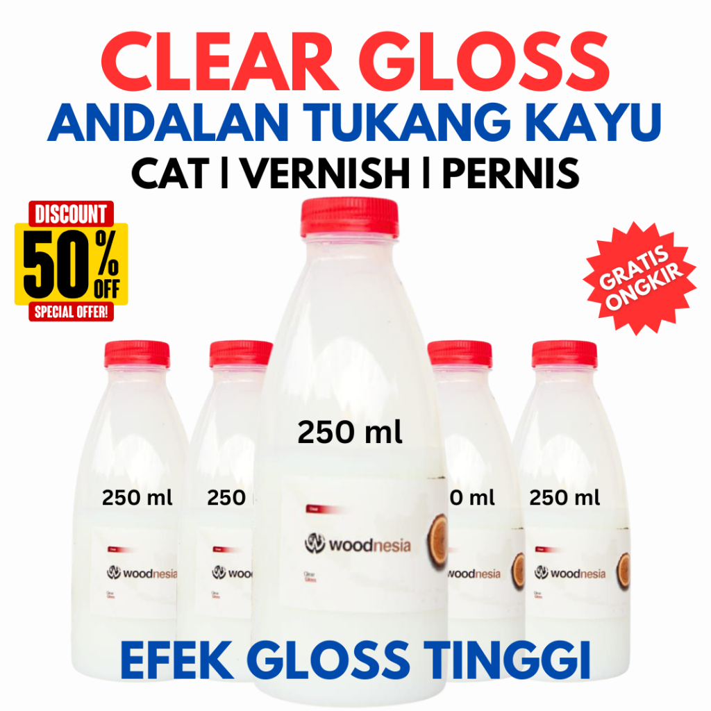 Clear Gloss Kayu Glossy Sanding Sealer Cleargloss Clear Doff Water Based