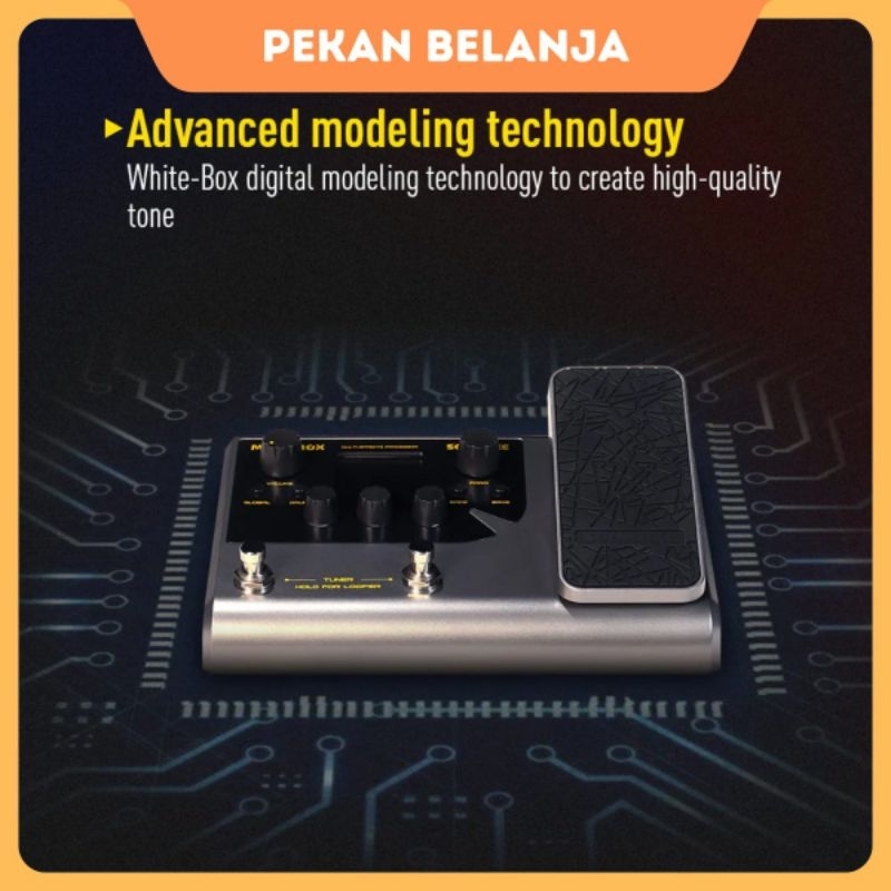 SONICAKE MATRIBOX QME-50 Multi-Effects Processor Pedal Gitar – 58 Efek, 25 Amp Model, IR Loader, Dru