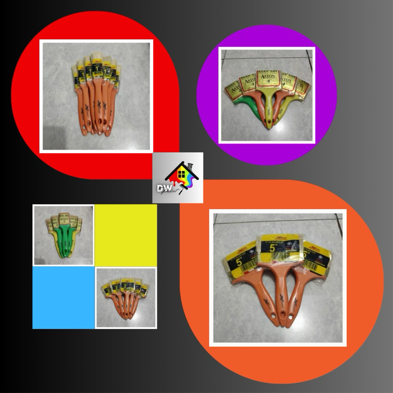

Kuas Gagang Plastik PVC Cat Tembok Besi Kayu 1" 2" 3" 4" 5" Inch Serbaguna
