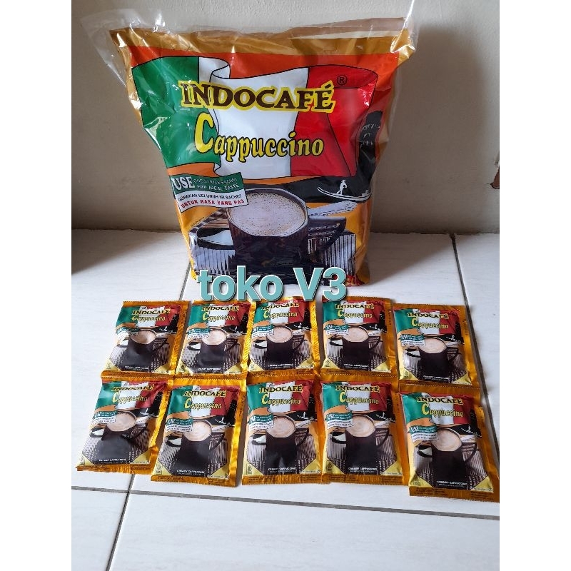 

Indocafe Cappuccino, 1 Renceng isi 10 Saset