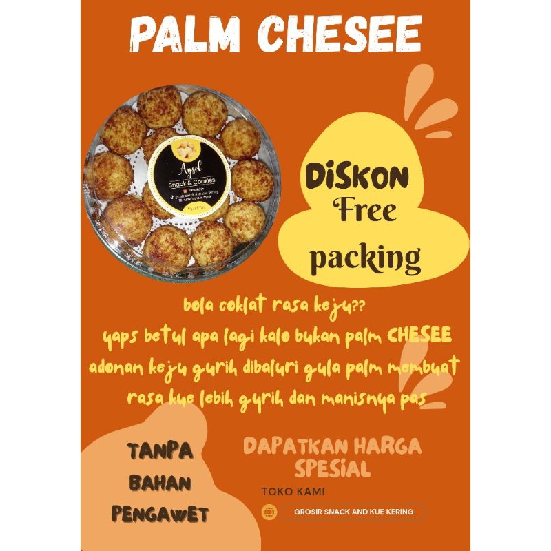 

Palm Chesse kue kering keju dengan taburan gula palm