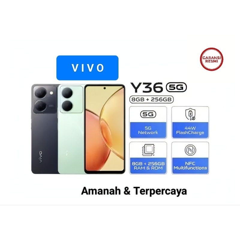 HP VIVO Y36 5G 8/256 GB - VIVO Y 36 5G RAM 8GB ROM 256GB GARANSI RESMI VIVO