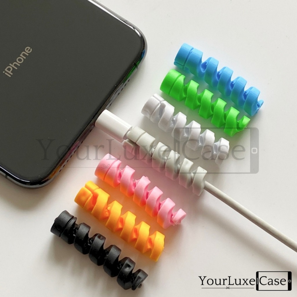 Cable Protector Spiral Pelindung Kabel Universal Karet Charger HP Aksesoris Pelilit kabel hp laptop