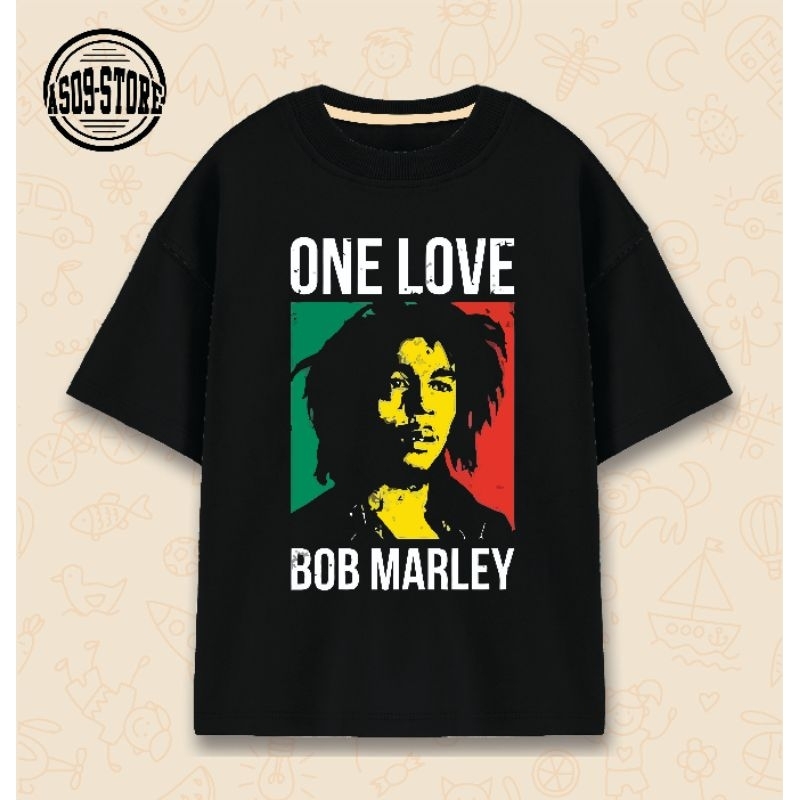 Kaos Tshirt Anak Kids Bob Marley One Love Music Reggae
