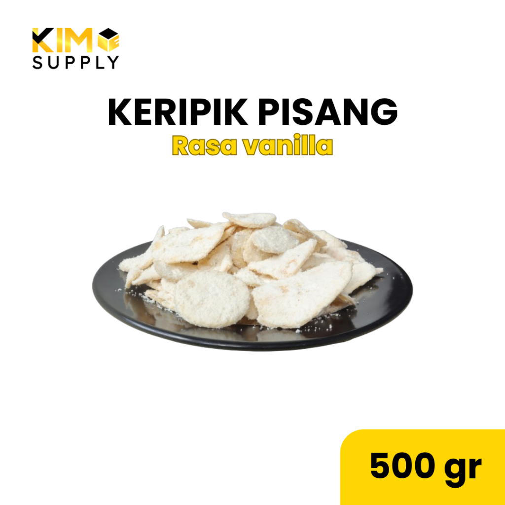 

KERIPIK PISANG VANILLA (500 GRAM) cemilan snack kekinian viral termurah terlaris