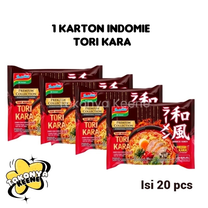 

1 DUS INDOMIE TORI KARA || INDOMIE JAPANESSE RAMEN TORI KARA MECHA KARA EXTRA SPICY 89GR ISI 20