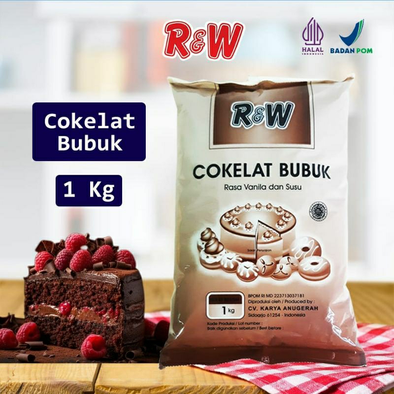 Coklat Cokelat Bubuk Kue Kiloan Rajawali R&W 1 kg