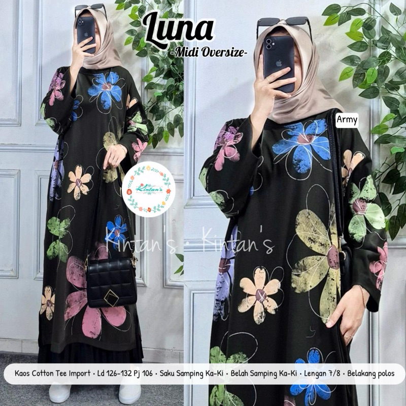 LONG TUNIK DRESS / MIDI TUNIK / MIDI OVERSIZE / KAOS TUNIK / KAOS OVERSIZE / KAOS KATUN IMPORT
