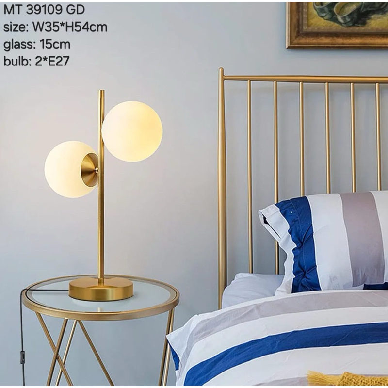 Lampu Meja Minimalis 2 Ball