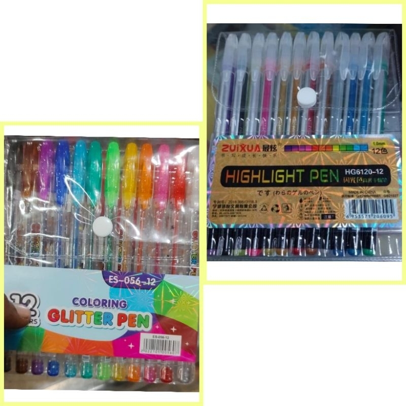 

Pulpen Glitter Pen Fancy Bolpen 12 Warna Fancy - 1 Set