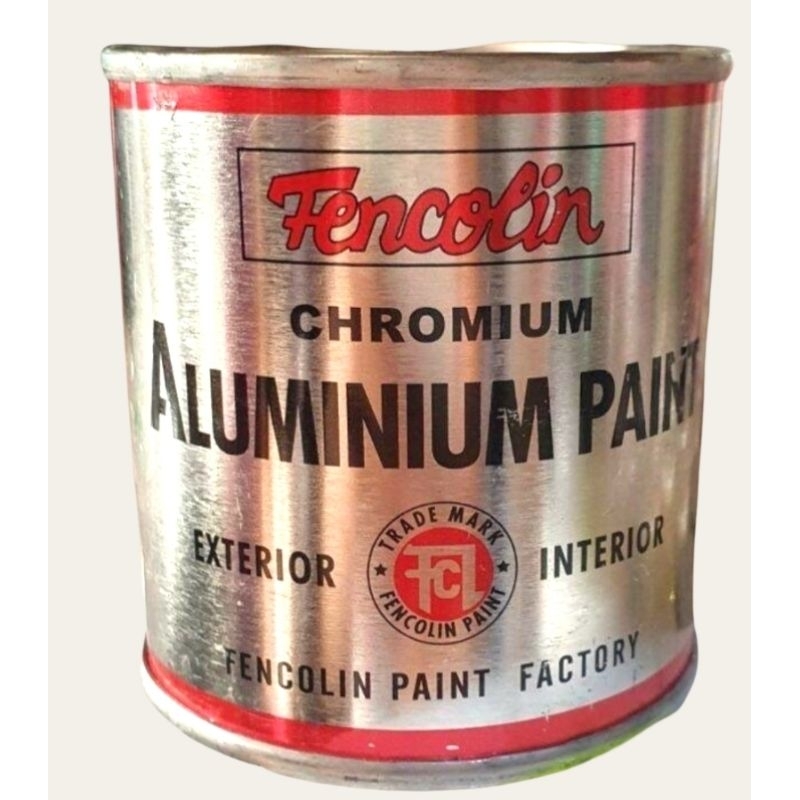 CAT BESI FENCOLIN ALUMINIUM PAINT / CHORMIUM / PERAK / ISI 0.1 LITER cat besi cat silver cat besi si