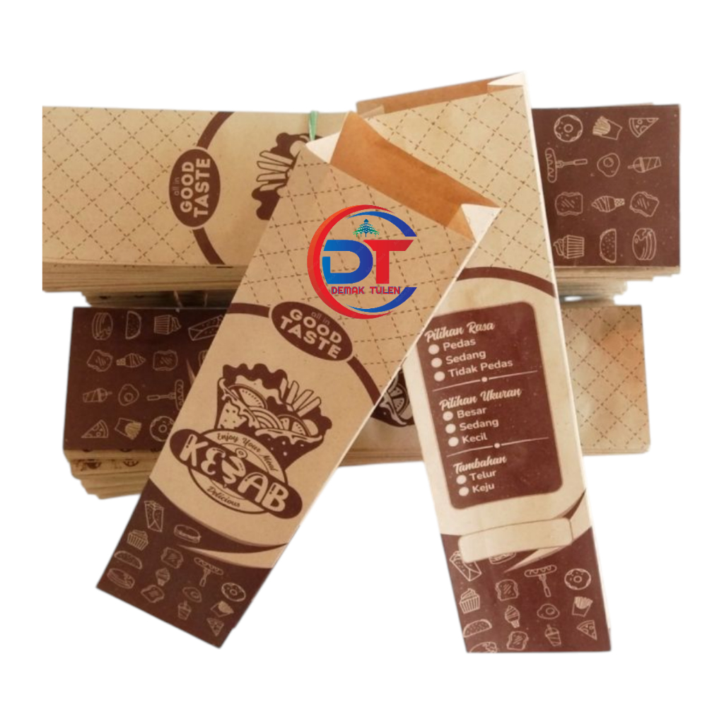 

Bungkus Kebab Paper Craft isi 50 lembar ukuran 27x7 cm