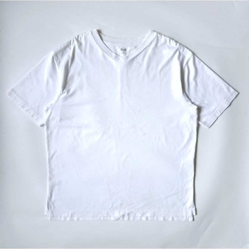 Kaos T-shirt Uniqlo Basic Polos White
