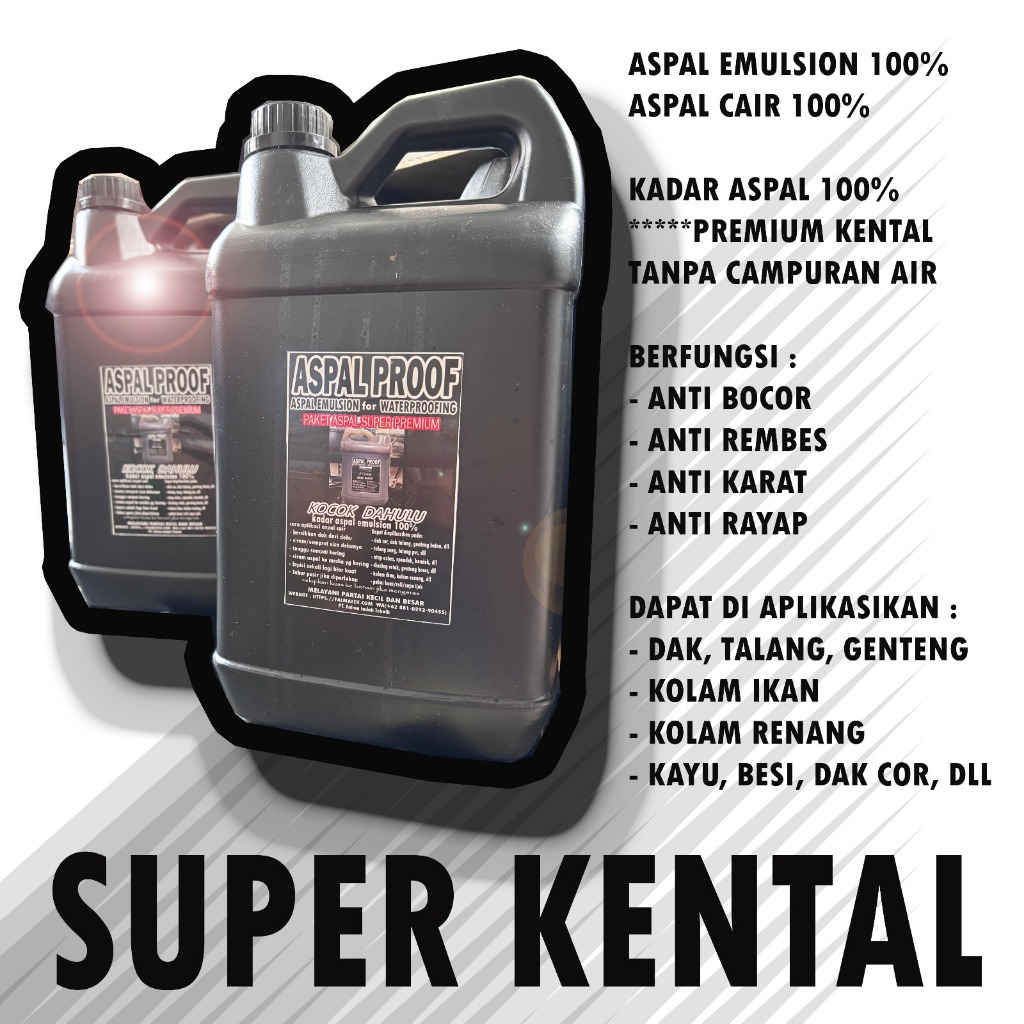 Aspal Emulsion | Aspal Cair | Kadar Aspal 100% | Super Kental