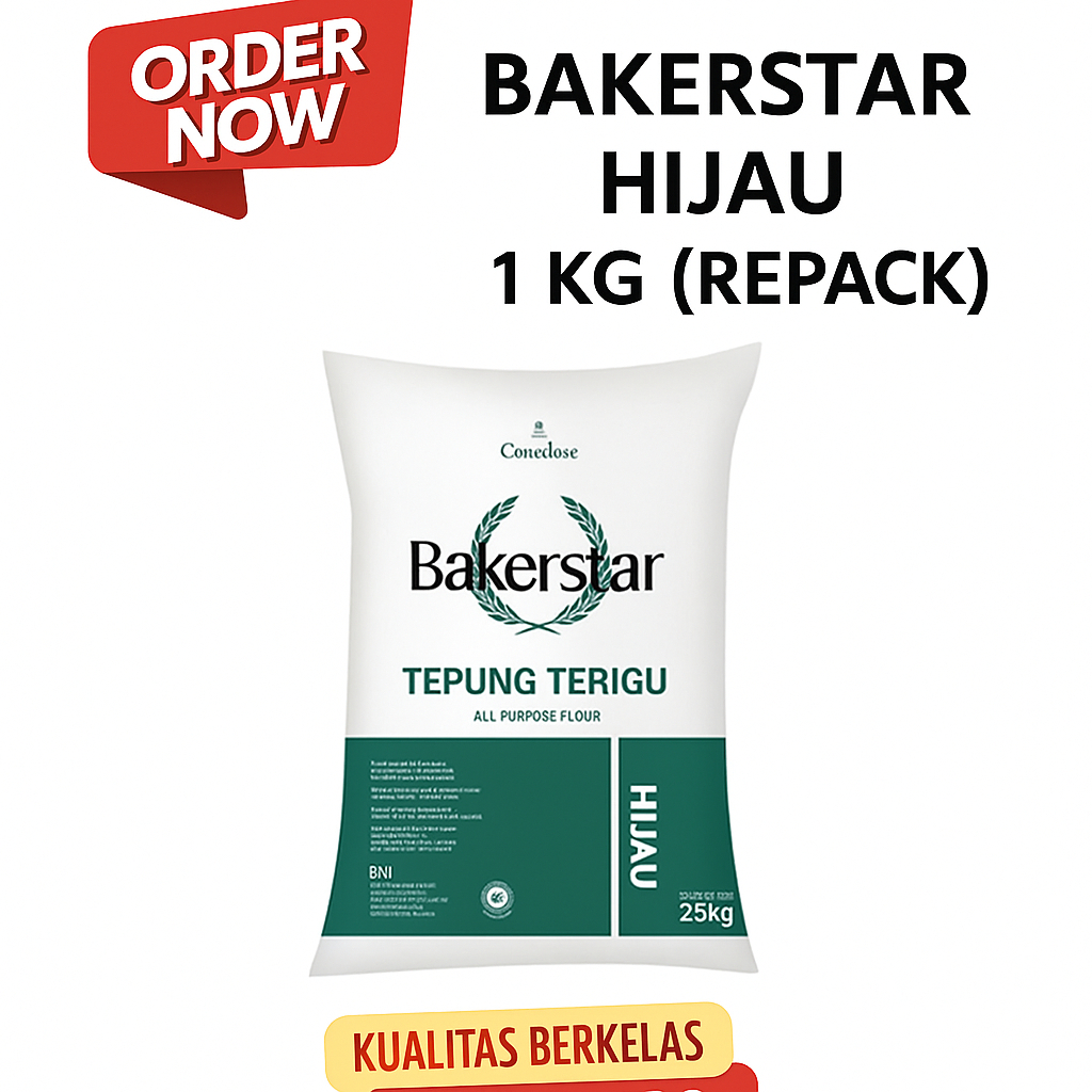 

BAKERSTAR HIJAU WHEAT FLOUR 1 KG
