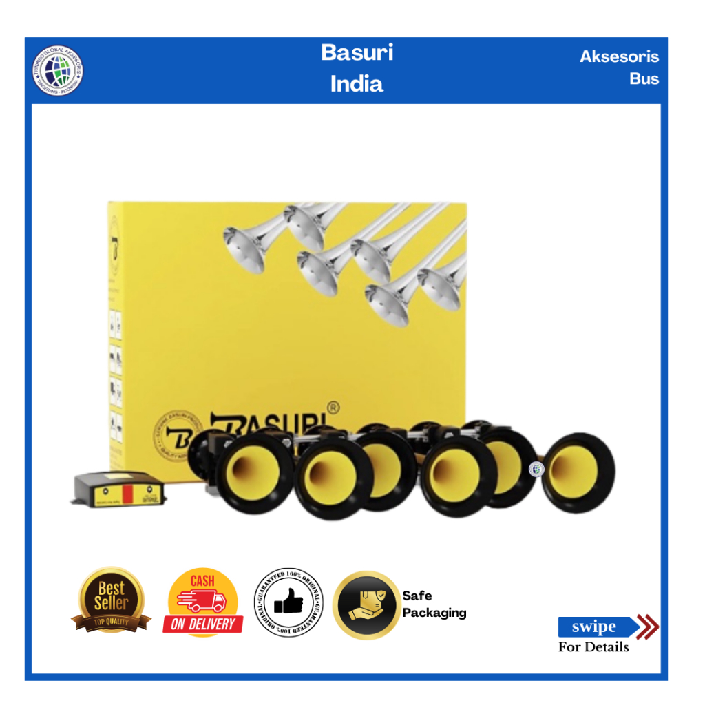 Klakson Basuri Original India 12V - 24V/Basuri India
