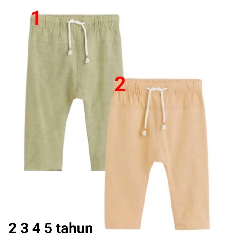 Celana panjang Chino anak laki cowo HM 2 3 4 5 tahun orange hijau