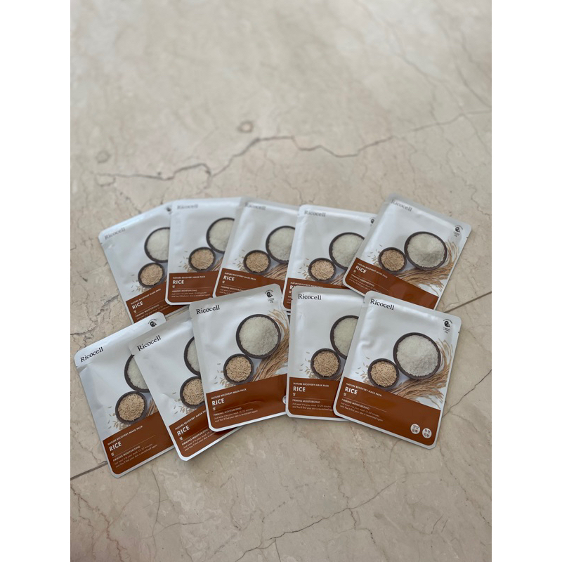Ricocell Nature Recovery Mask Pack Rice 10 pack