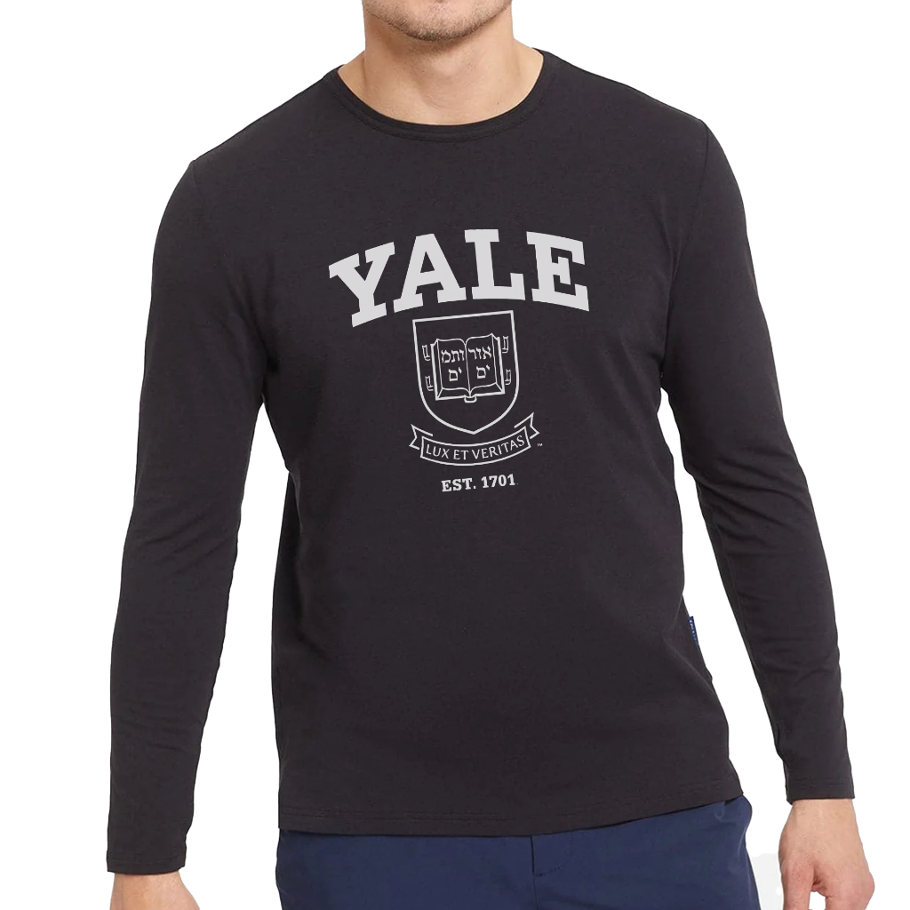 Kaos T-Shirt Lengan Panjang YALE University Cotton Combad Premium T-SHIRT
