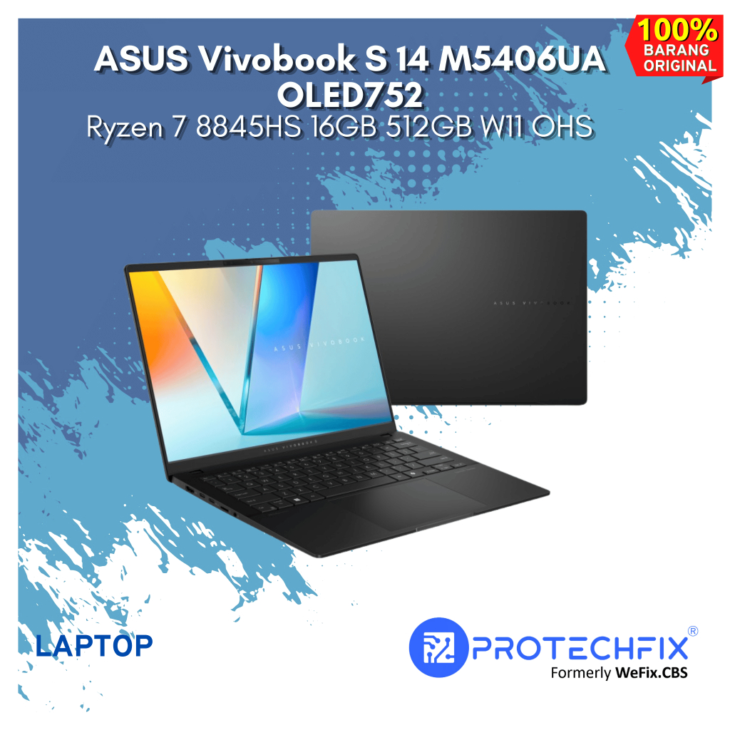 ASUS Vivobook S 14 OLED M5406UA-OLED752 - Neutral Black [AMD Ryzen 7 8845HS / AMD Radeon Graphics / 