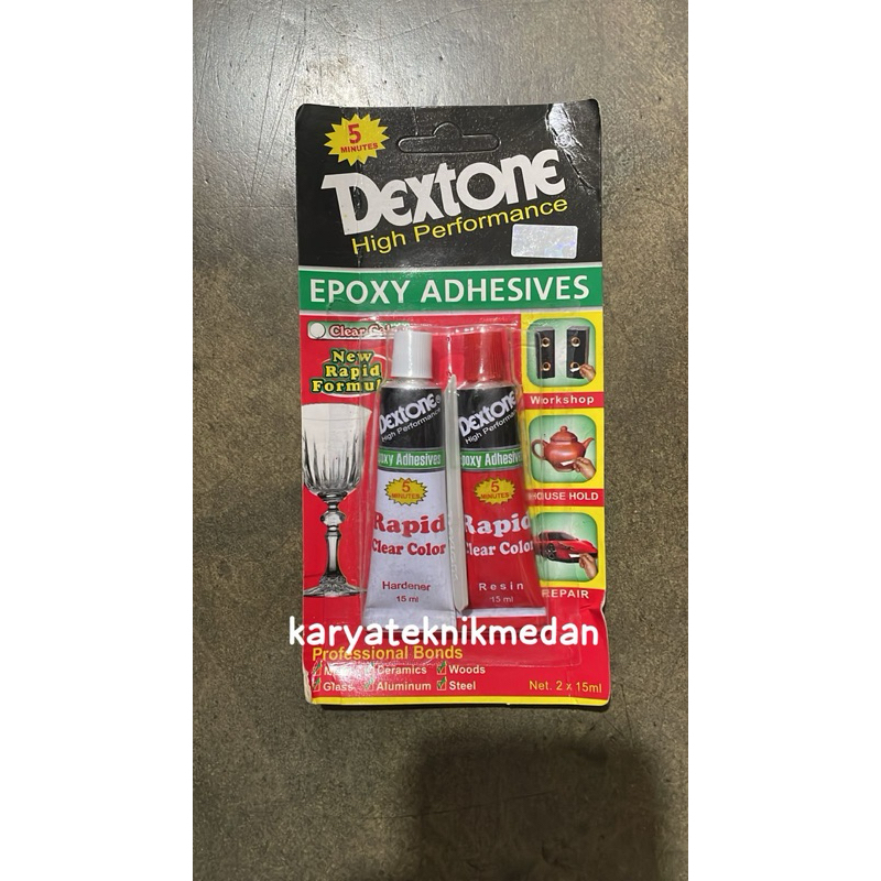 

Lem Epoxy Dextone Rapid 5 Menit Clear Color 30 ml Lem Campur Serbaguna