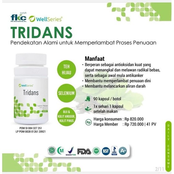 SUPLEMEN FKC TRIDANS HERBAL ORIGINAL