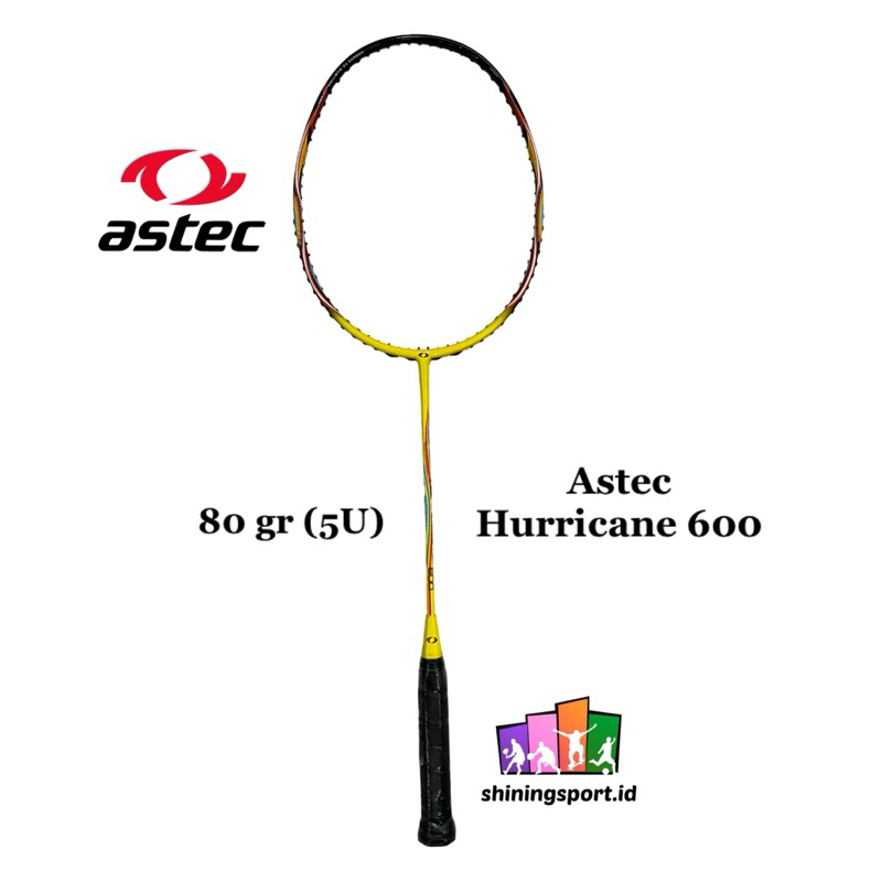 Raket Badminton Astec Hurricane 600 (+ FREE TAS SERUT & TOWEL GRIP 2 PCS)