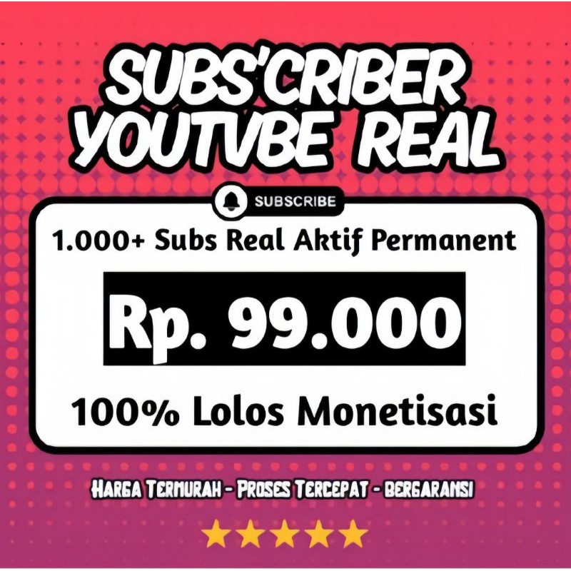 Subscriber YouTube Monetisasi Permanen | Real no drop