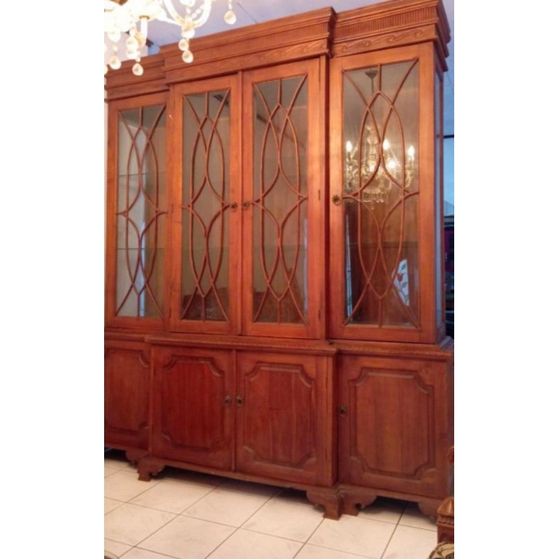 Preloved Lemari pajangan Kayu Jati. 4 pintu