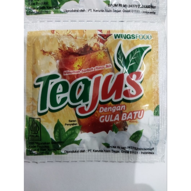 

tea jus gula batu 8 gram minuman teh instan dalam bentuk serbuk granulasi