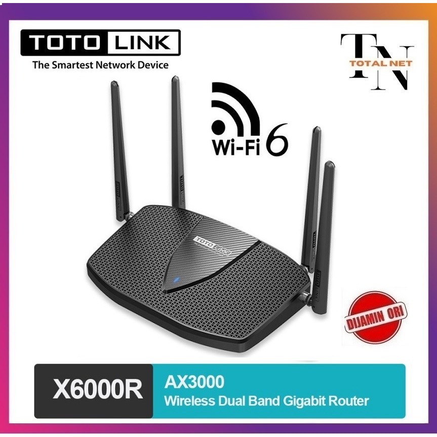 TOTOLINK X6000R - Wireless Dual Band Gigabit AX3000 - Wi-Fi 6 Router